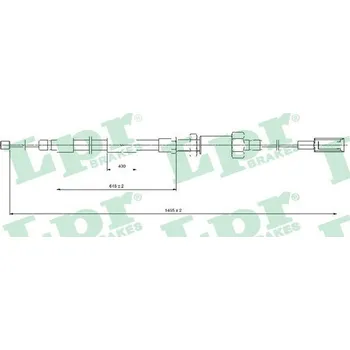 Lanko parkovací brzdy Tažné lanko, parkovací brzda LPR C0131B