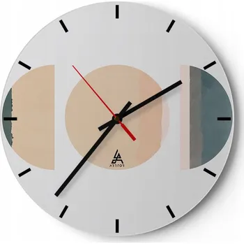 Hodiny Nástěnné hodiny do kuchyně 30x30 Abstrakce Skleněné hodiny do obýváku Tiché