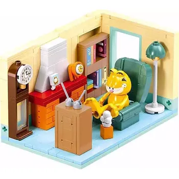 Stavebnice Sluban Sluban B1226 Garfield v obývacím pokoji