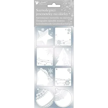 Obálka Samolepicí jmenovky na dárky lesklé 10,5 x 28 cm, 8 ks