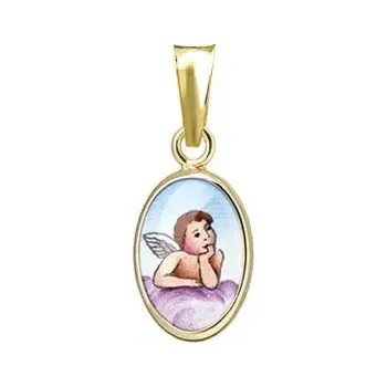 Přívěsek Aljančič Ochranný andílek 002H miniaturní madonka ke křtu holčičky