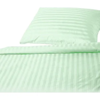 Povlečení Povlečení atlas grádl 140x200,70x90 cm zelený proužek
