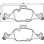 Sada brzdových destiček, kotoučová brzda HELLA 8DB 355 036-531