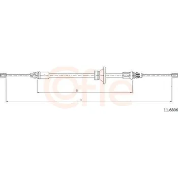 Auto-moto Tažné lanko, parkovací brzda COFLE 92.11.6806