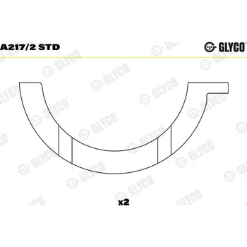 Kliková hřídel Distanční kotouč, kliková hřídel GLYCO A217/2 STD