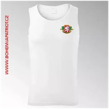 Pánské tílko Tílko s barevným potiskem Bohemia 3TI - bílá / XL