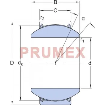 SKF GEH 35 TXE-2LS (GE 35-FW-2TS) bezúdržbové kloubové ložisko ,ocel/PTFE