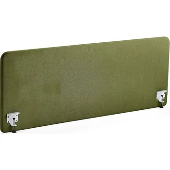 Paraván Stolový paraván ZONE, bílé svorky, 1800X650x36 mm, potah Hush, lesní zelená