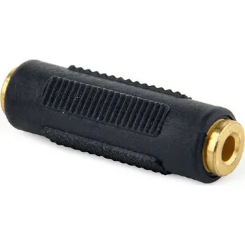 Elektrická zásuvka GEMBIRD Jack 3,5mm zásuvka,z obou stran Povrch: zlacený černá