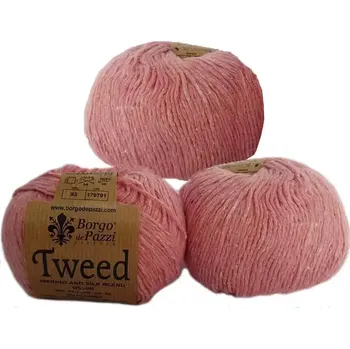 Příze Borgo de Pazzi Tweed 93 Růžová (Příze Tweed 93 Růžová)