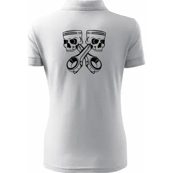 Smrtky písty - Polokošile dámská Pique Polo - M ( Bílá )