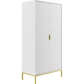 Šatní skříň Šatní skříň Austin 100 cm bílá/zlatá