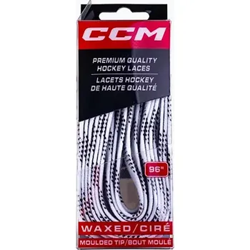 Tkaničky do bot Tkaničky Hokej CCM 274 cm - voskované / bílé