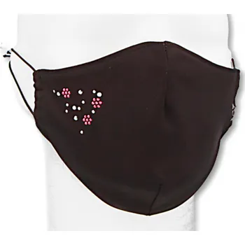 Designová rouška RDX FR763 černá/kamínky Varianta: XXL