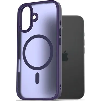 Pouzdro na mobilní telefon AlzaGuard Matte Case Compatible with Magsafe pro iPhone 16 tmavě fialový