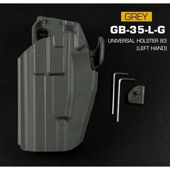 Univerzální opaskové pouzdro GB35 pro Glock 17, P226, M92F pro leváky - šedé, Wosport