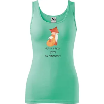 DOBRÝ TRIKO Dámské tílko s potiskem Liška Velikost: S, Barva: Mátová