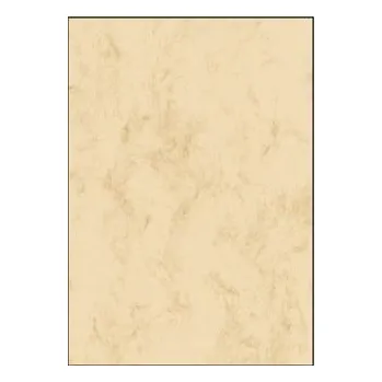 Výtvarný papír Papír s motivem, běžová, mramor, oboustranný, A5, 90 g, SIGEL