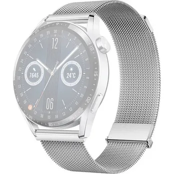 Řemínek na hodinky Ocelový náramek Ricardo Milanese, stříbrný, magnetický 20mm