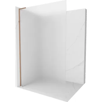 Mexen Kioto L sprchová stěna Walk-in 100 x 200 cm, mat, růžové zlato - 800-100-103-60-30 Sprchové stěny