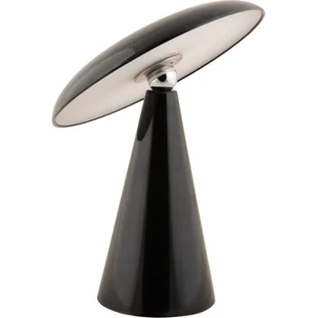 Lampička Present time Černá kovová nabíjecí LED lampa Poppy