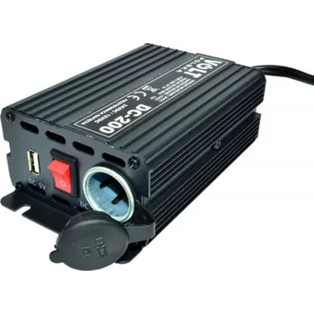 Měnič napětí Měnič napětí 24/12V DC 15A, USB, VOLTPOLSKA DC200