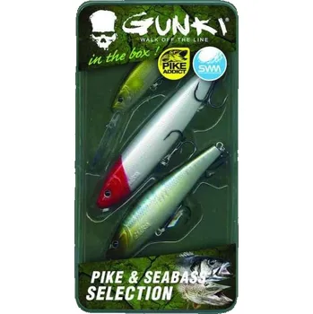 Umělá nástraha Gunki sada woblerů Box Pike&Seabass Selection 3ks