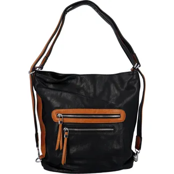 Kabelka Dámská praktická koženková kabelka/batoh Frankie, černá
