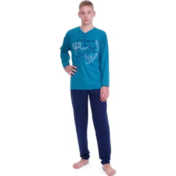 Pánské pyžamo 3530/26M95 - pánské pyžamo Ruko, L, ocelová