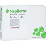 MEPIFORM samolepící krytí na jizvy se silikonem 5X7,5 cm, 5 ks