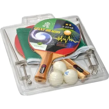 GIANT DRAGON Set na stolní tenis Giant Dragon, 2 pálky + 3 míčky + stojánek se síťkou