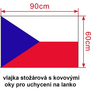 Vlajka Česká republika 90x60 cm na stožár