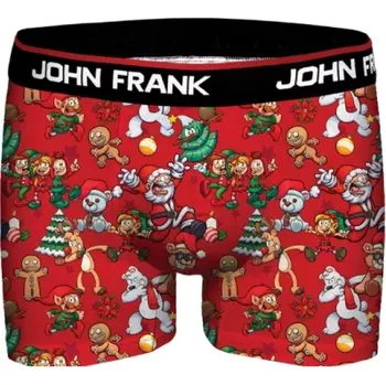 Boxerky JFBD37 - pánské boxerky John Frank, XL, červená