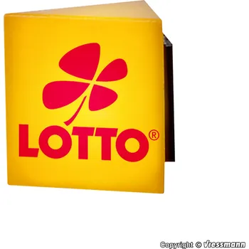 Modelová železnice H0 - Reklamní značka LOTTO s LED osvětlením / Viessmann 1374