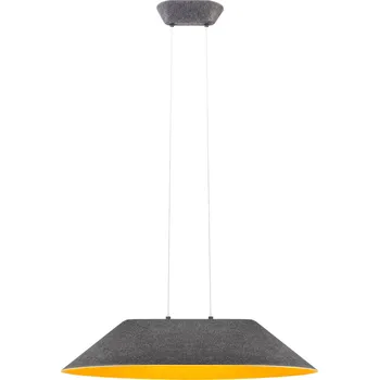 Redo Závěsné akustické LED svítidlo AKIRA ø 750mm, 12W Barva: Antracit-oranžová, Teplota světla: 2700K - teplá bílá