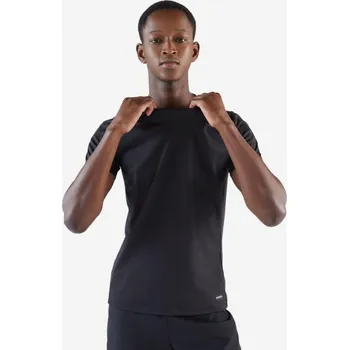 DECATHLON Pánské běžecké prodyšné tričko Kiprun 100 Dry M ČERNÁ