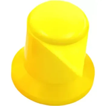 Poklice na kolo Indikátor povolení matic 33, vysoká 52mm, horní 10ks- Žlutý