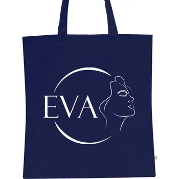 Nákupní taška BIO plátěná taška s potiskem Powerwoman Eva - bílá