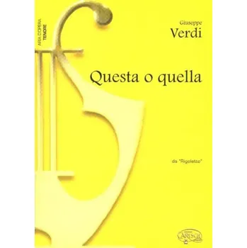 Giuseppe Verdi: Questa o quella, da Rigoletto (noty na klavír, zpěv, tenor)