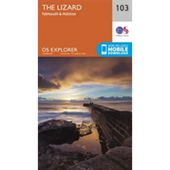 Encyklopedie Lizard, Falmouth and Helston - Ordnance Survey [EN] (2015, Skládaná mapa, Ordnance Survey)
