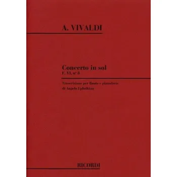 Antonio Vivaldi: Concerto In G Major Rv 436 (noty na příčnou flétnu, klavír)