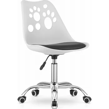 Dětská židle LABKY k psacímu stolu - bílo černá