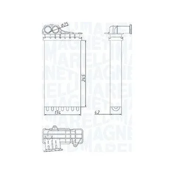 Výměník tepla Výměník tepla, vnitřní vytápění MAGNETI MARELLI 350218436000