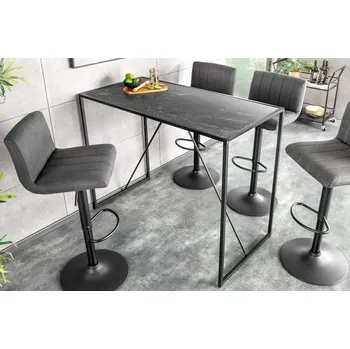 Barový stolek Designový barový stůl Maille 120 cm vzor černý mramor