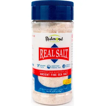 Kuchyňská sůl Redmond | Real Salt® - Jemně mletá mořská sůl v solničce Obsah: 135 g nerafinovaná sůl z prehistorického mořského ložiska v Utahu