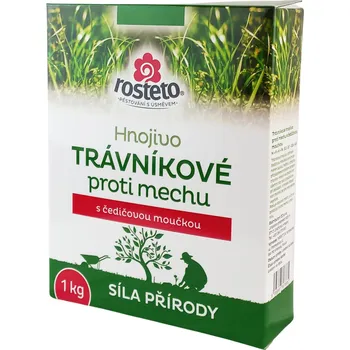 Hnojivo Hnojivo Rosteto s čedičovou moučkou trávníkové proti mechu 1 kg, Hnojiva