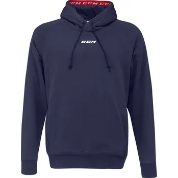 Pánská mikina Mikina CCM Team Fleece Pullover Hoodie SR, Senior, L, tmavě modrá CCM