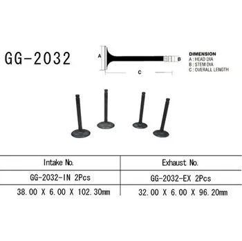 Rozvod motoru VESRAH SACÍ VENTIL YAMAHA YFM 700 '06-'18, XT 660R/X (2 NA VOZIDLO) (OEM: 5VK-12111-00) (1KS) (VYROBENO V JAPONSKU)