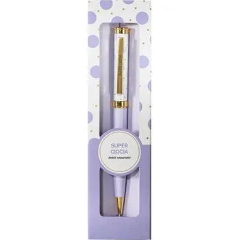 Set školních potřeb Długopis prezentowy z napisem Super Ciocia