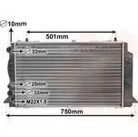 Chladič, chlazení motoru VAN WEZEL 03002089